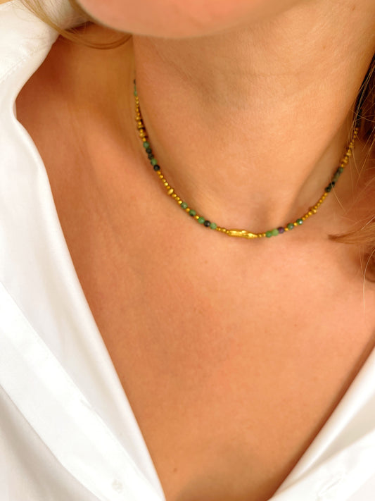 Collier THAIS - Rubis zoïsite