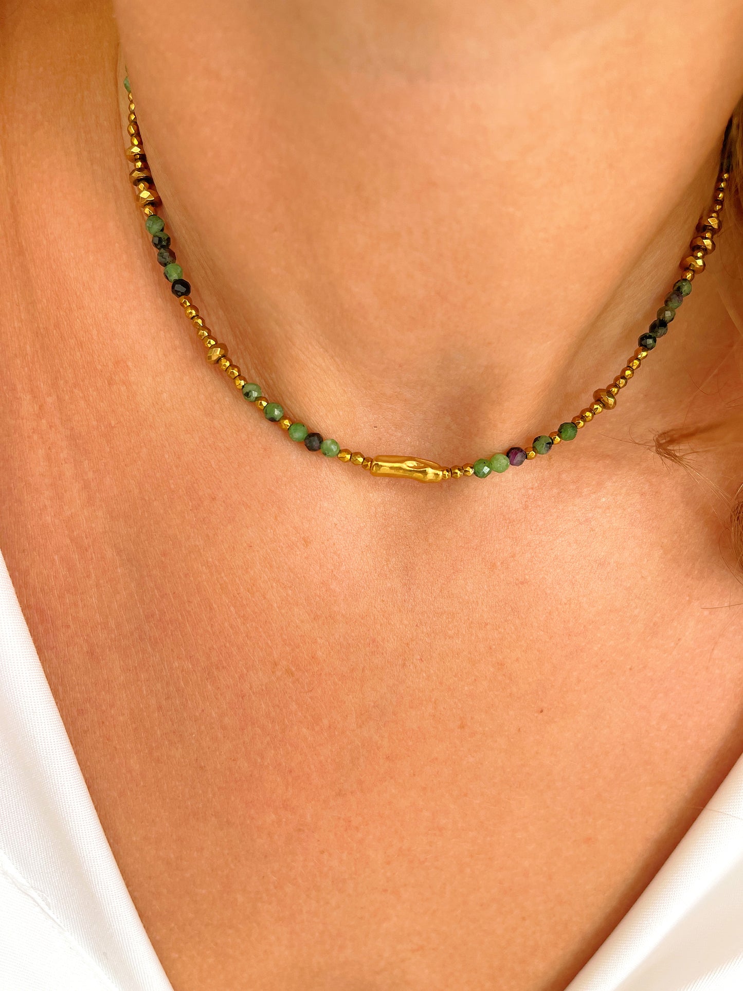 Collier THAIS - Rubis zoïsite