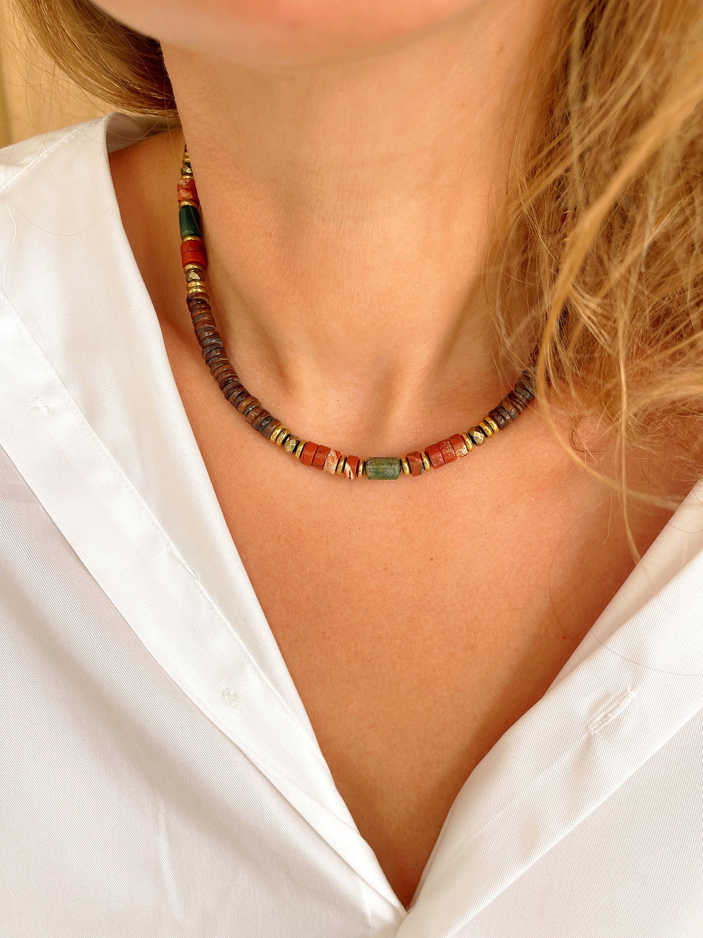Collier TONY - Agate indienne
