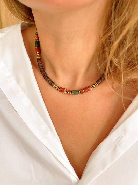 Collier TONY - Agate indienne