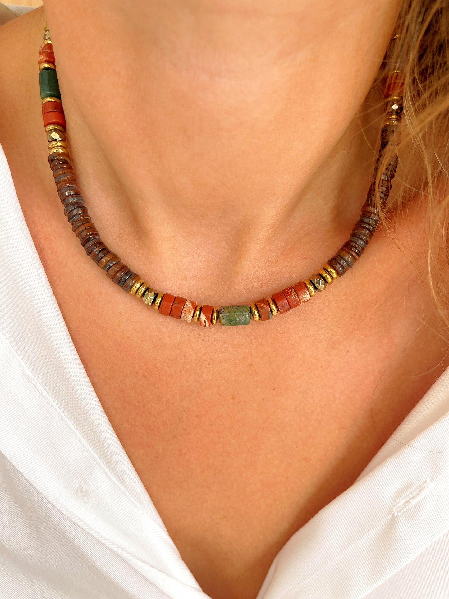 Collier TONY - Agate indienne