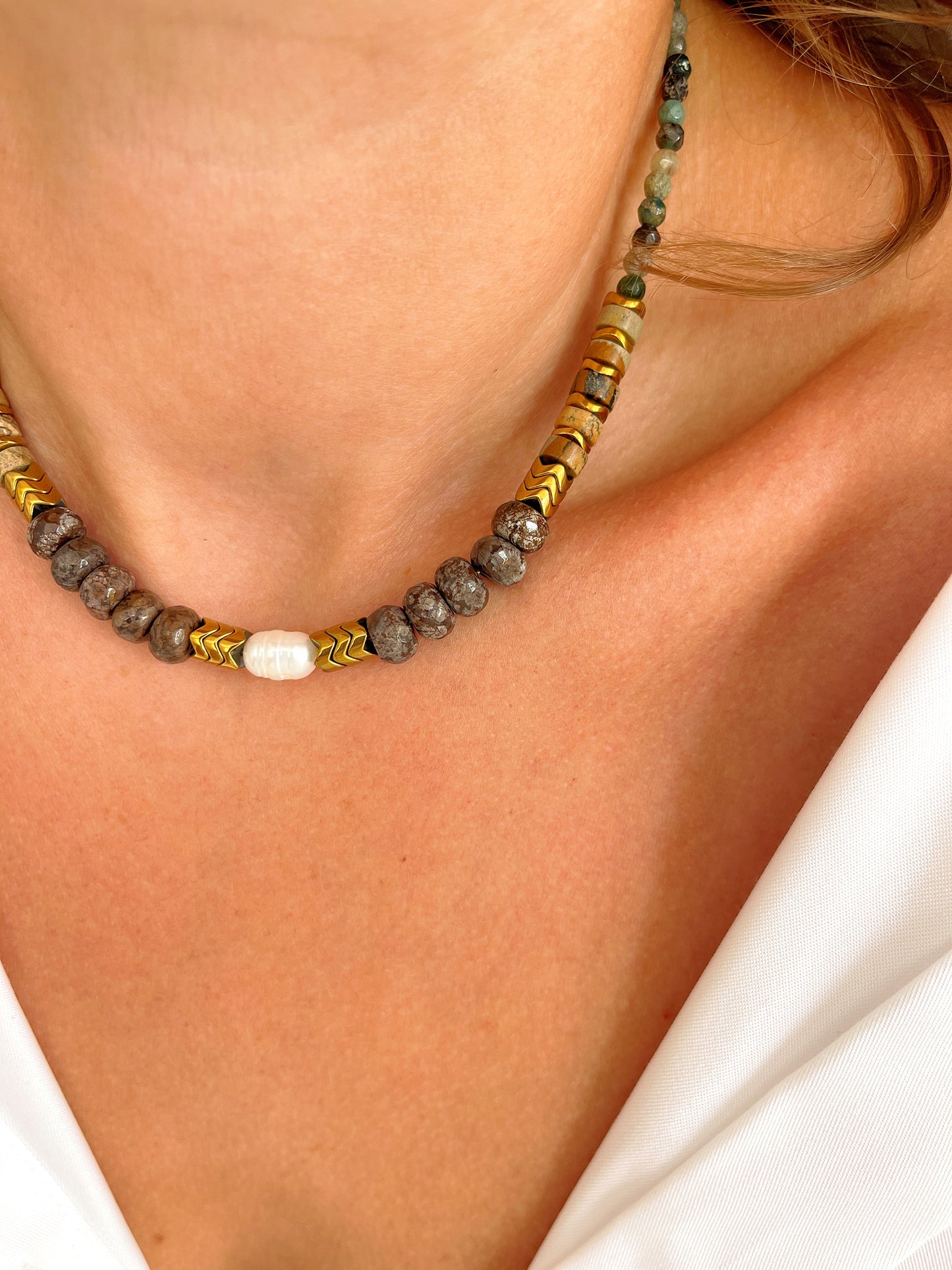 Collier OCTAVE - Agate indienne