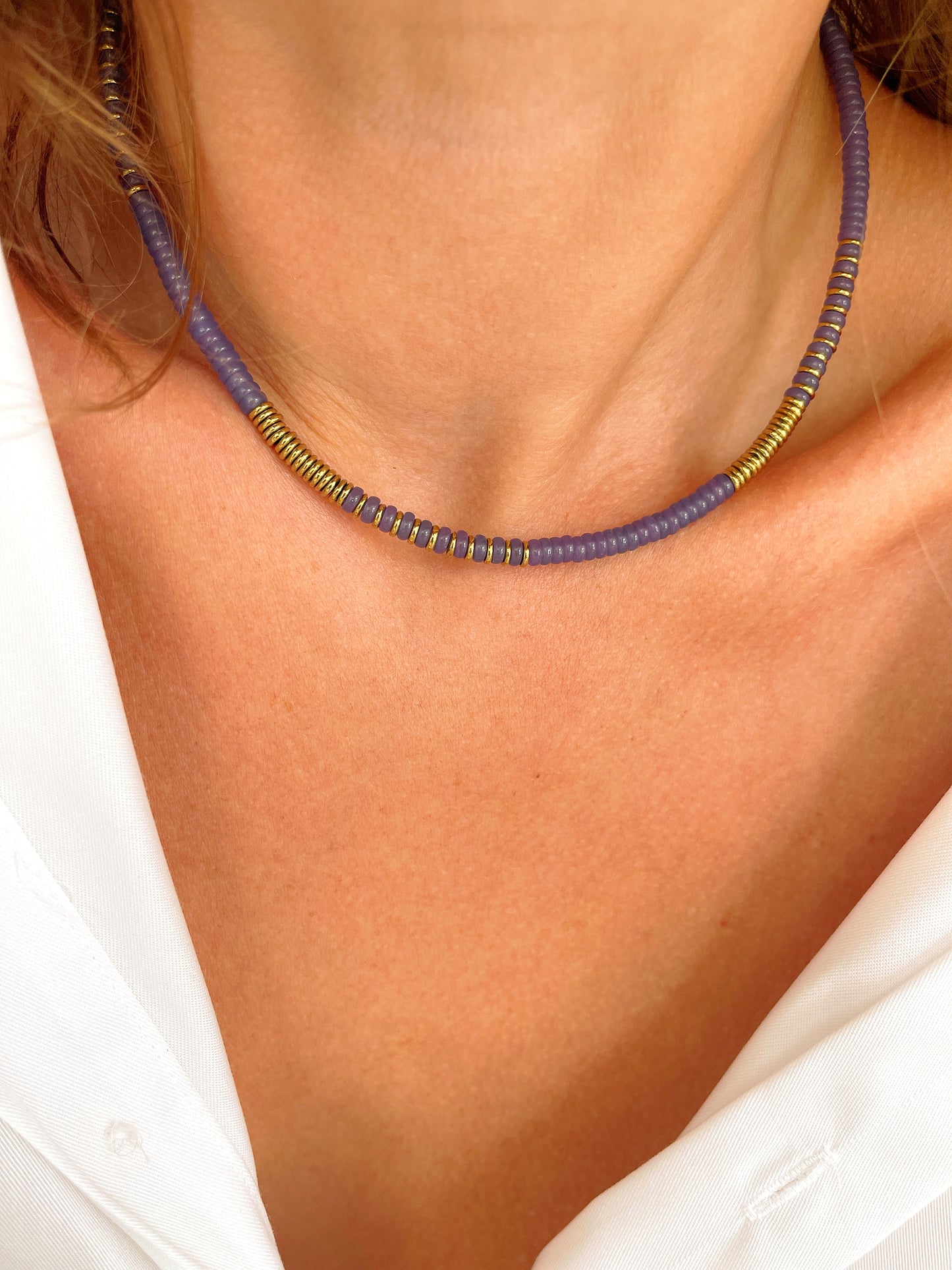 Collier TONIO - Jade mauve