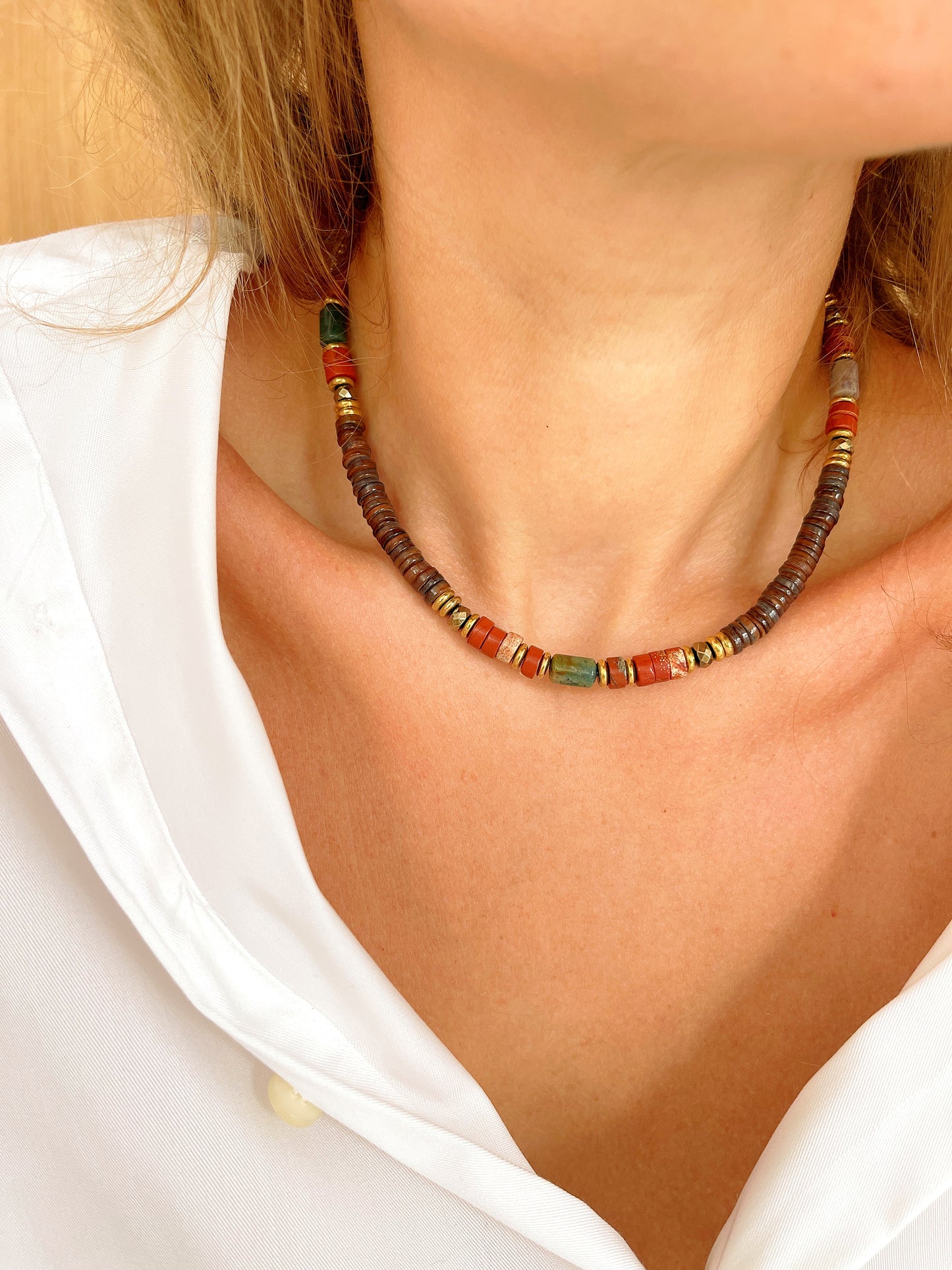 Collier TONY - Agate indienne