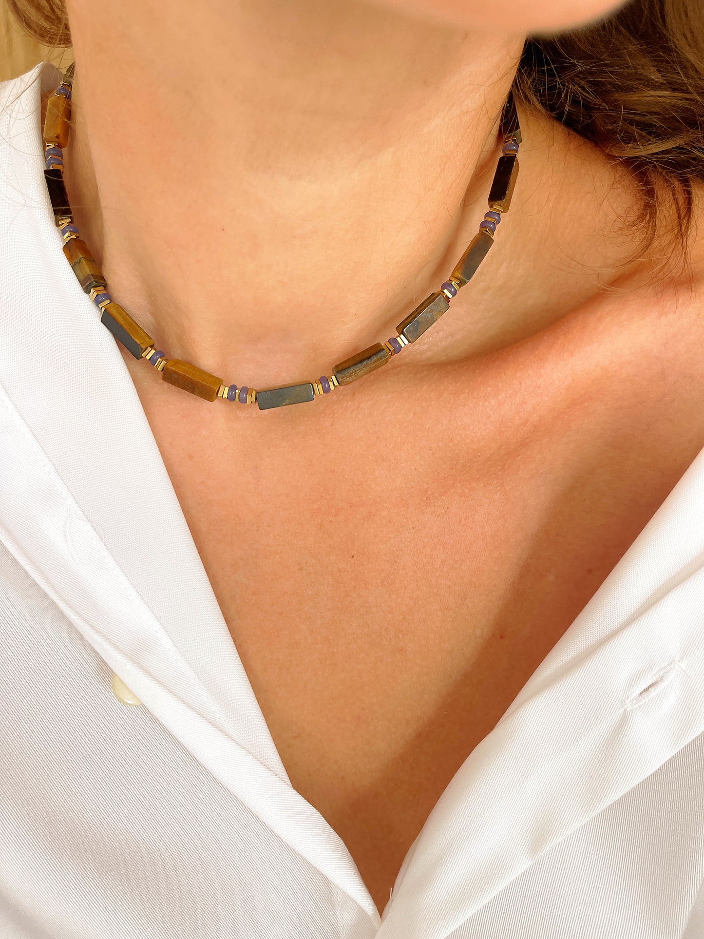 Collier THEOPHILE - Oeil de tigre