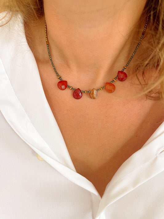 Collier OLIVIA - Cornaline