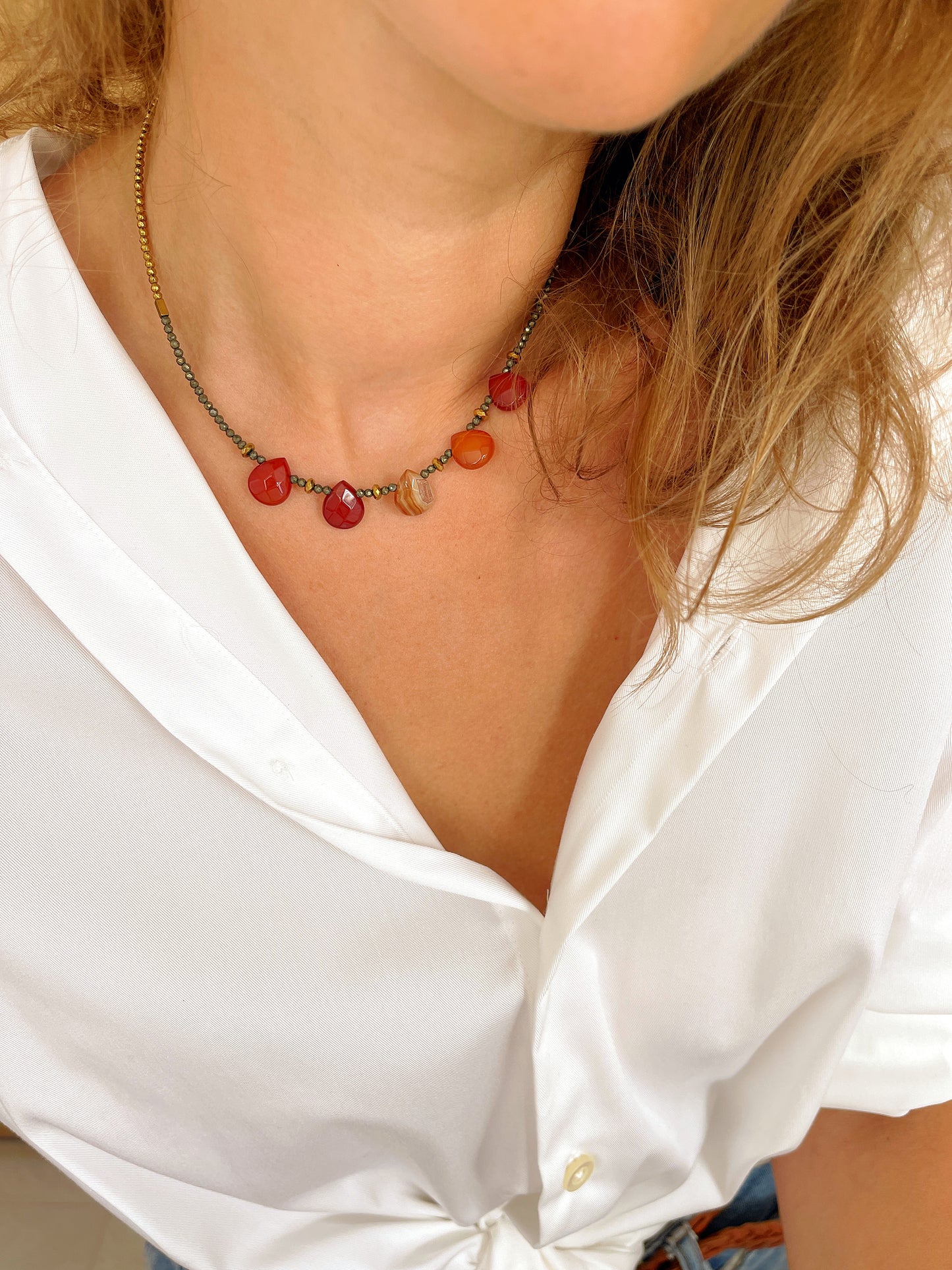 Collier OLIVIA - Cornaline