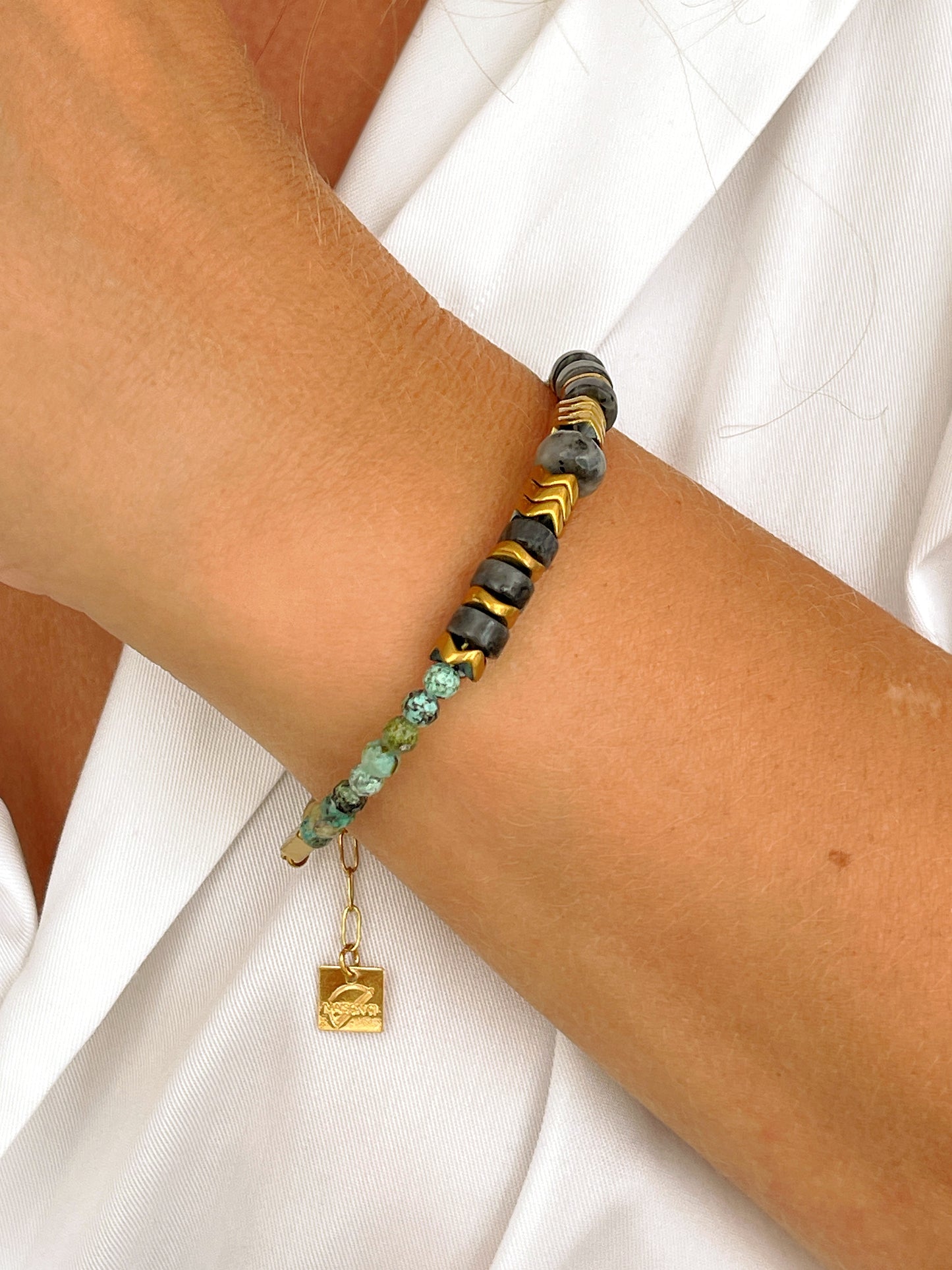 Bracelet OUMA - Turquoise africaine