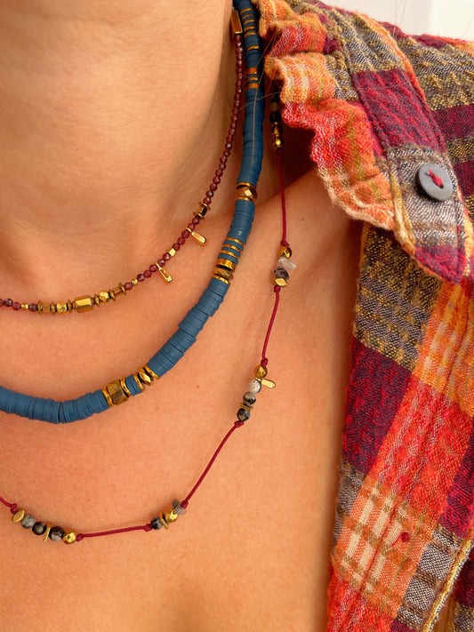 Collier OTIS - cobalt
