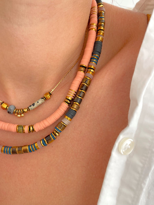 Collier OTIS - rose thé