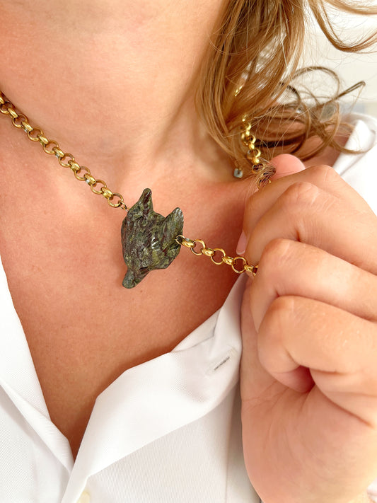 Collier ROCH - Jaspe sang de dragon
