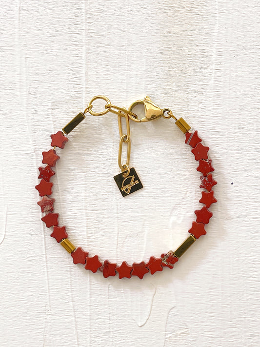 Bracelet TOSCA - Jaspe rouge
