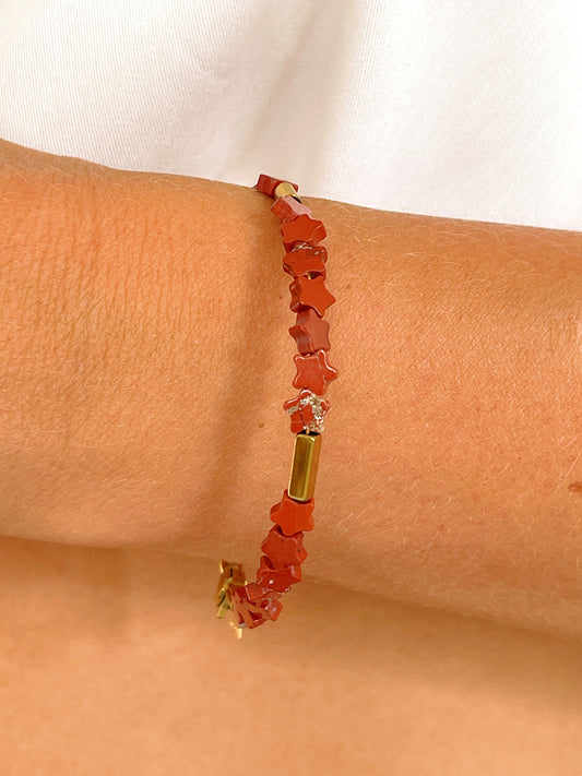 Bracelet TOSCA - Jaspe rouge