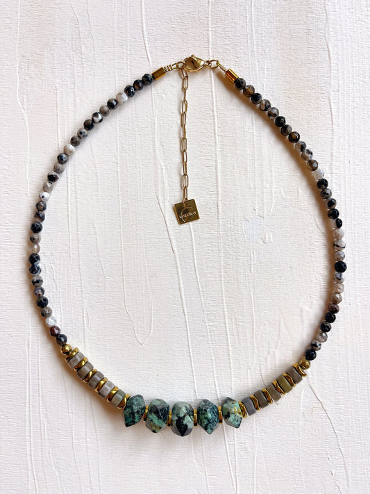 Collier PACÔME - Turquoise africaine
