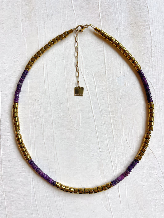 Collier URIEL - Lépidolite