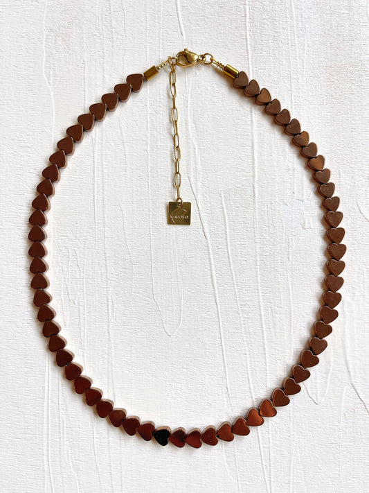 Collier LOVE - Cuivre
