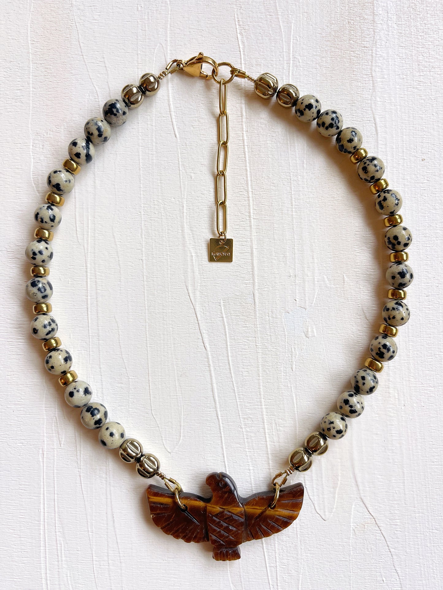 Collier UMI - Jaspe dalmatien