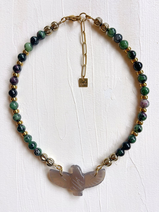 Collier UMI - Rubis zoïsite