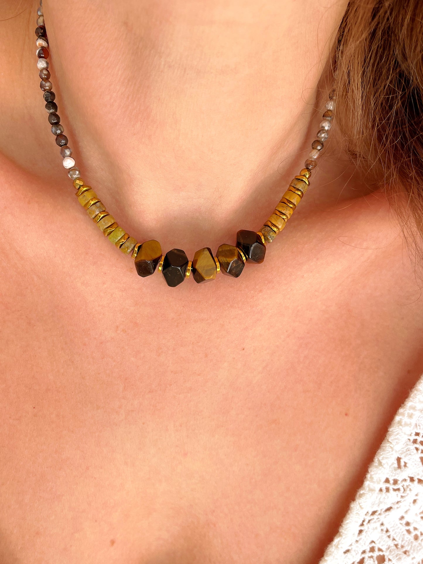 Collier PACÔME - Oeil de tigre