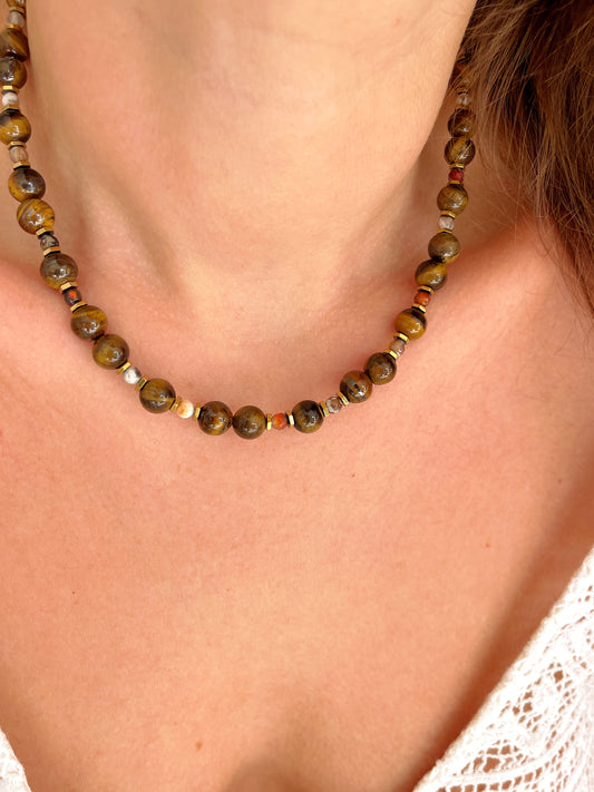 Collier URIS - Oeil de tigre