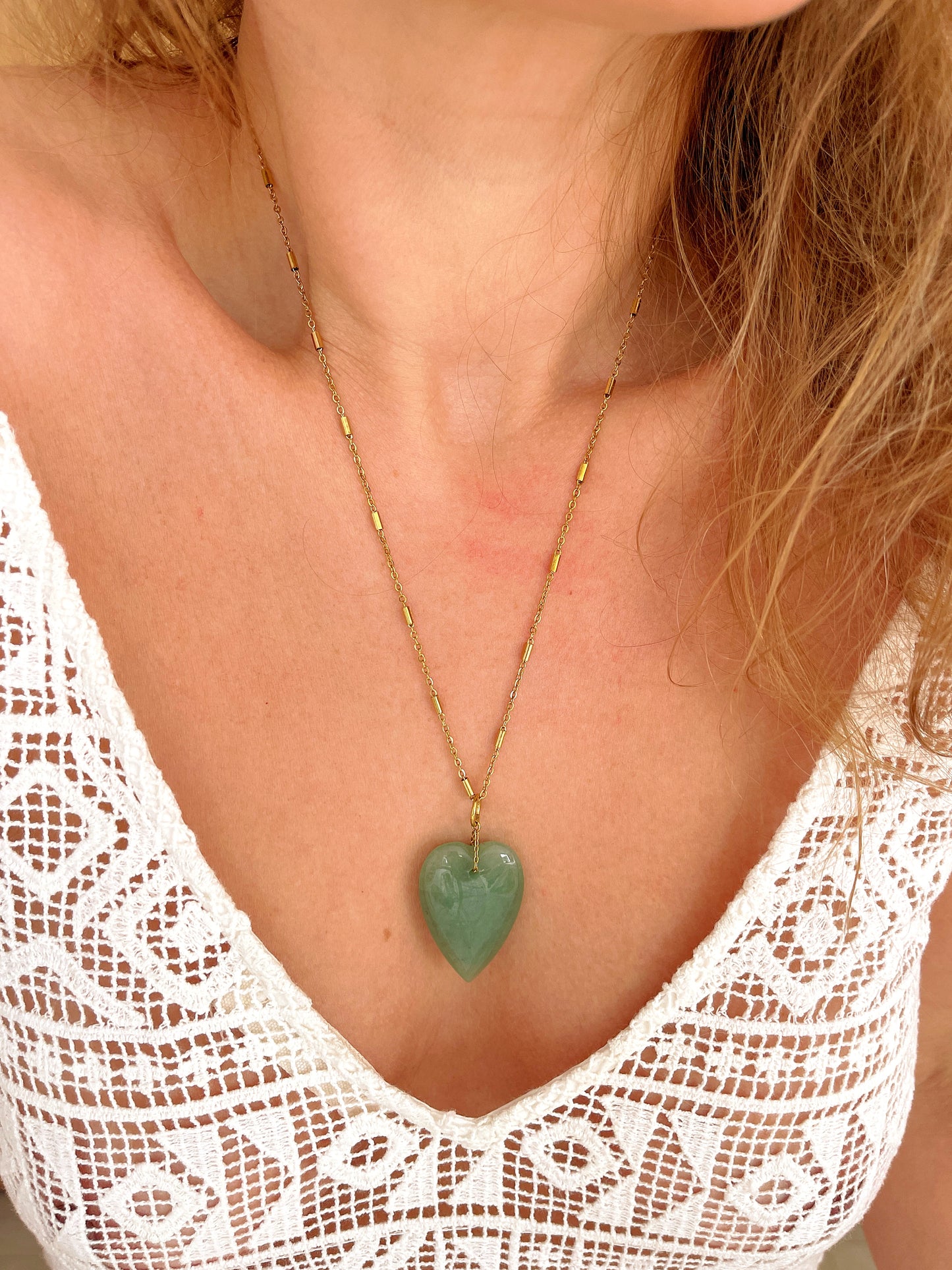 Collier SIXTINE - Aventurine verte