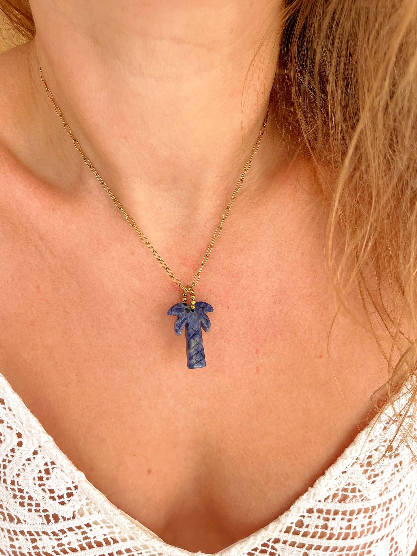 Collier USAMY court - Sodalite