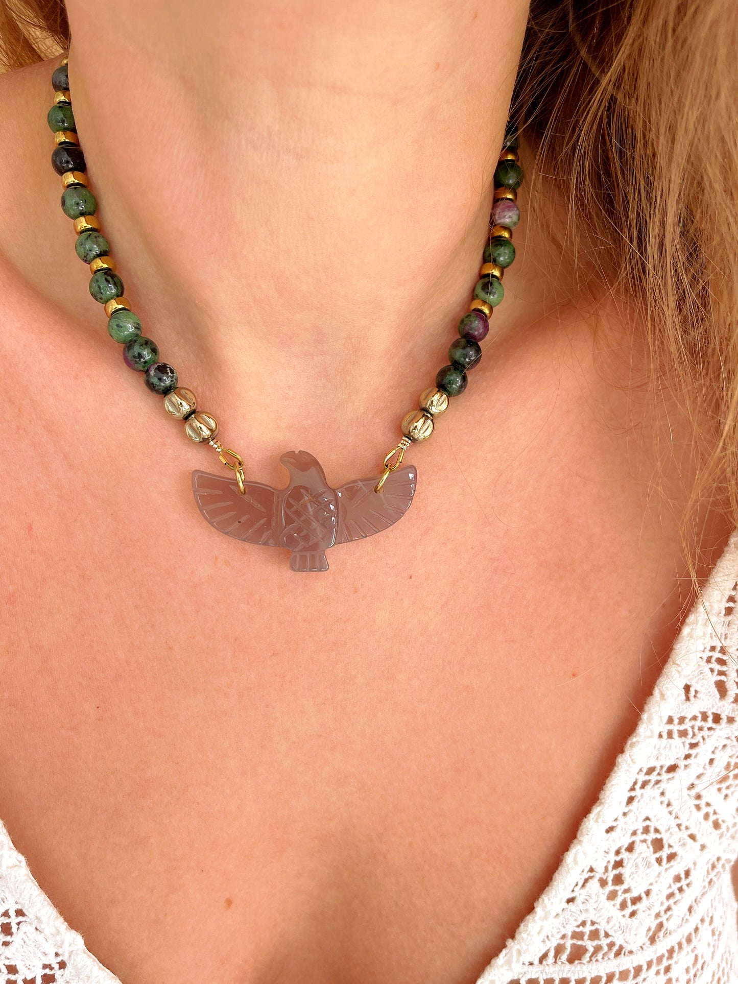 Collier UMI - Rubis zoïsite