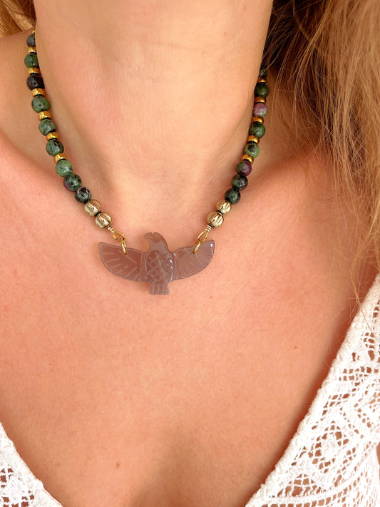 Collier UMI - Rubis zoïsite