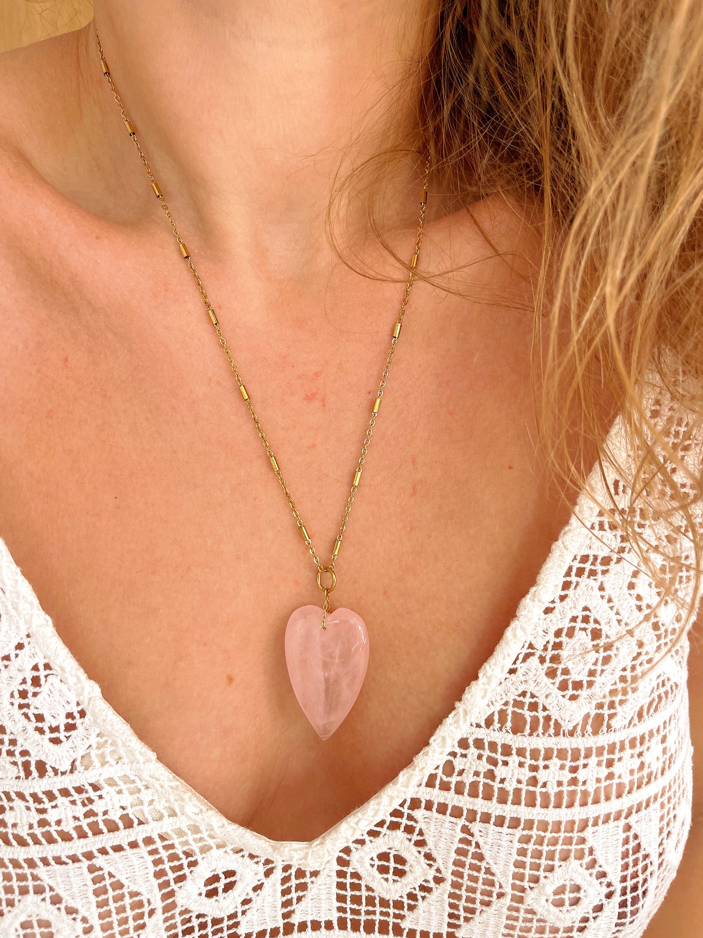 Collier SIXTINE - Quartz rose