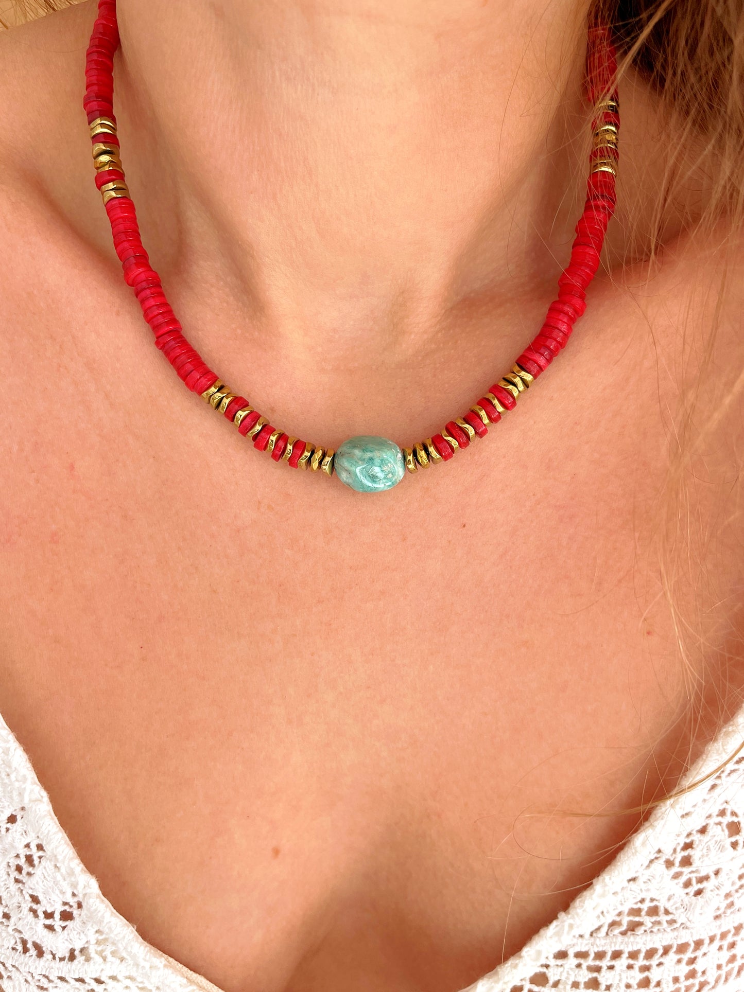 Collier UMA - Cerise