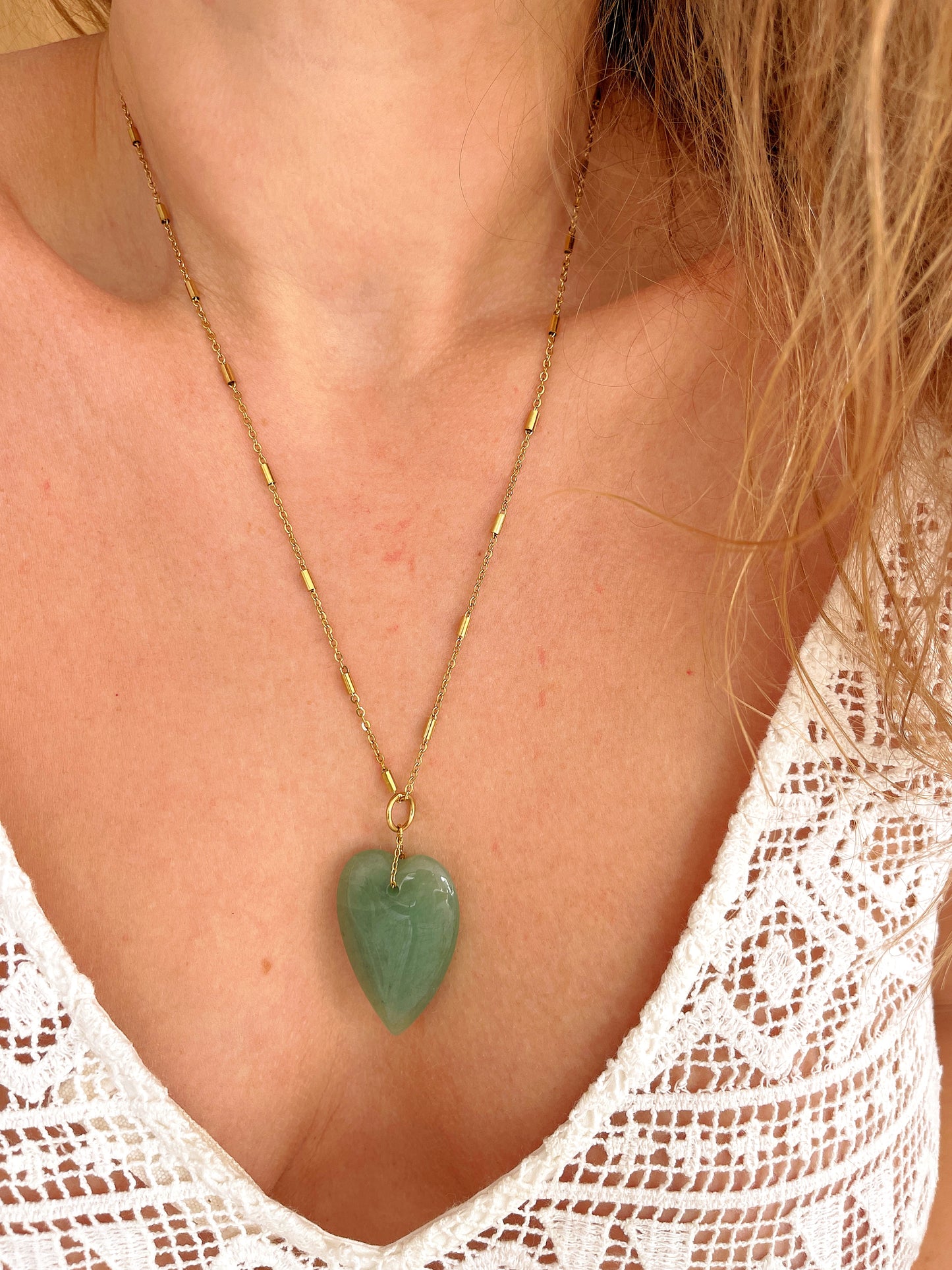 Collier SIXTINE - Aventurine verte