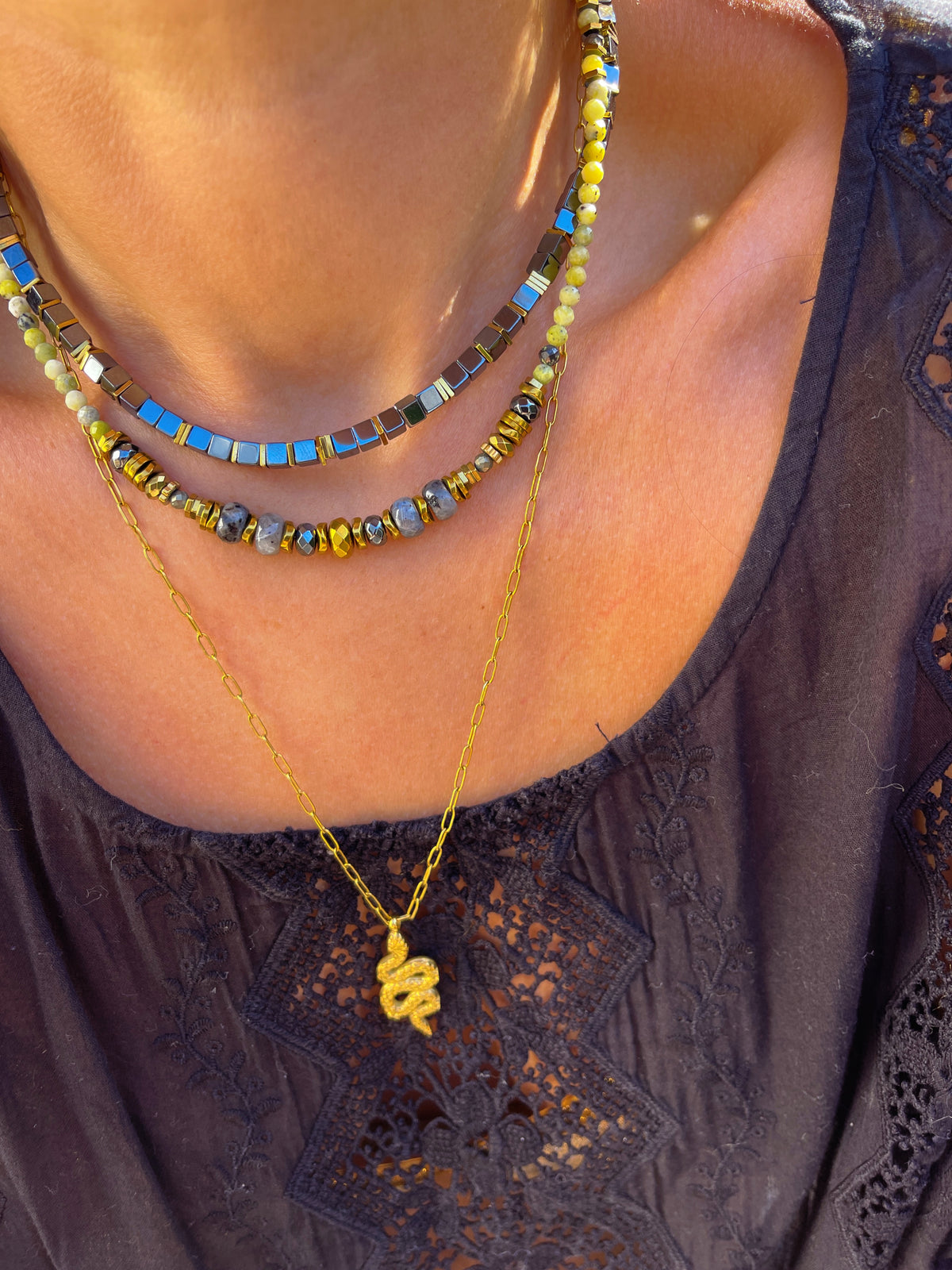 Collier RINGO - turquoise jaune