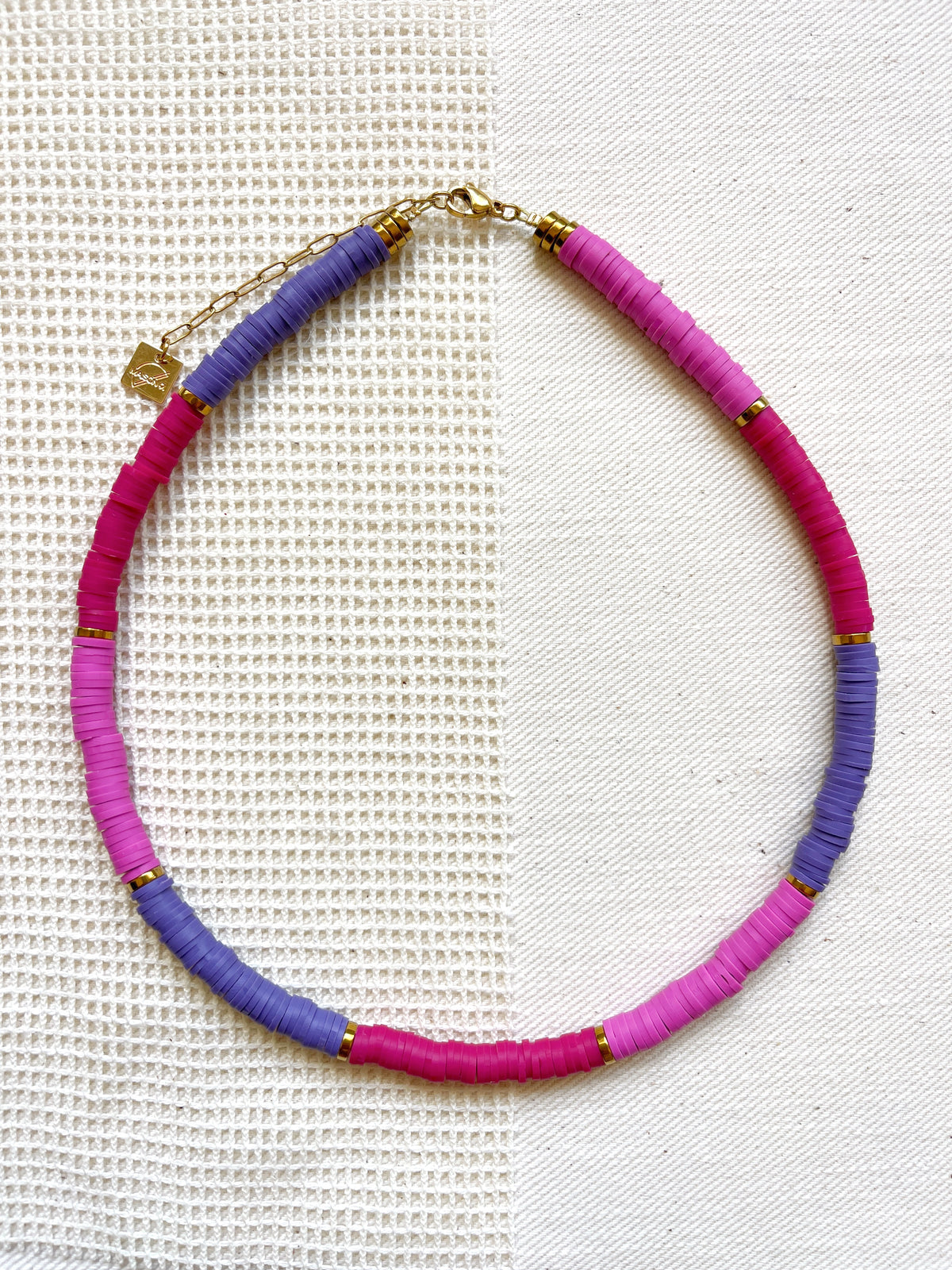 Collier ROMANE - purple/ fischia