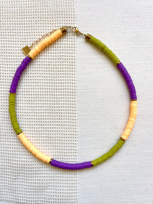Collier ROMANE - mousse/ violet