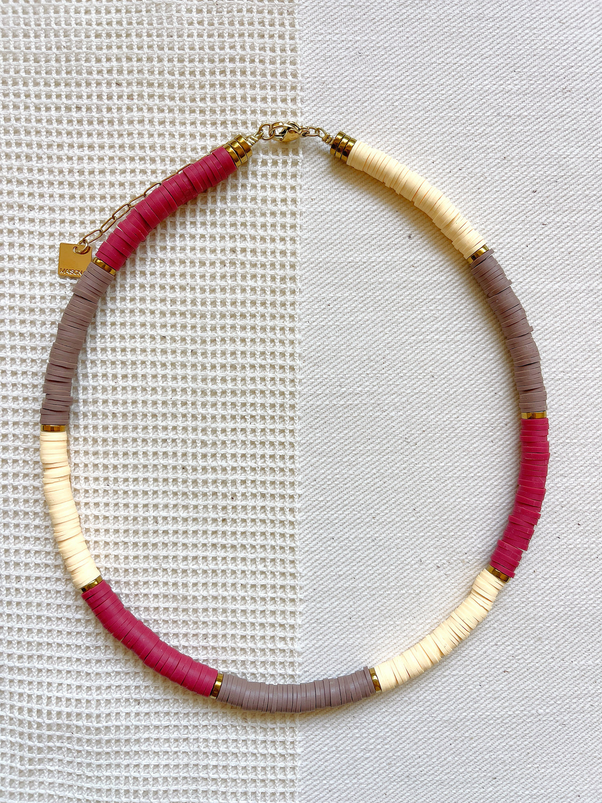 Collier ROMANE - bordo/ taupe