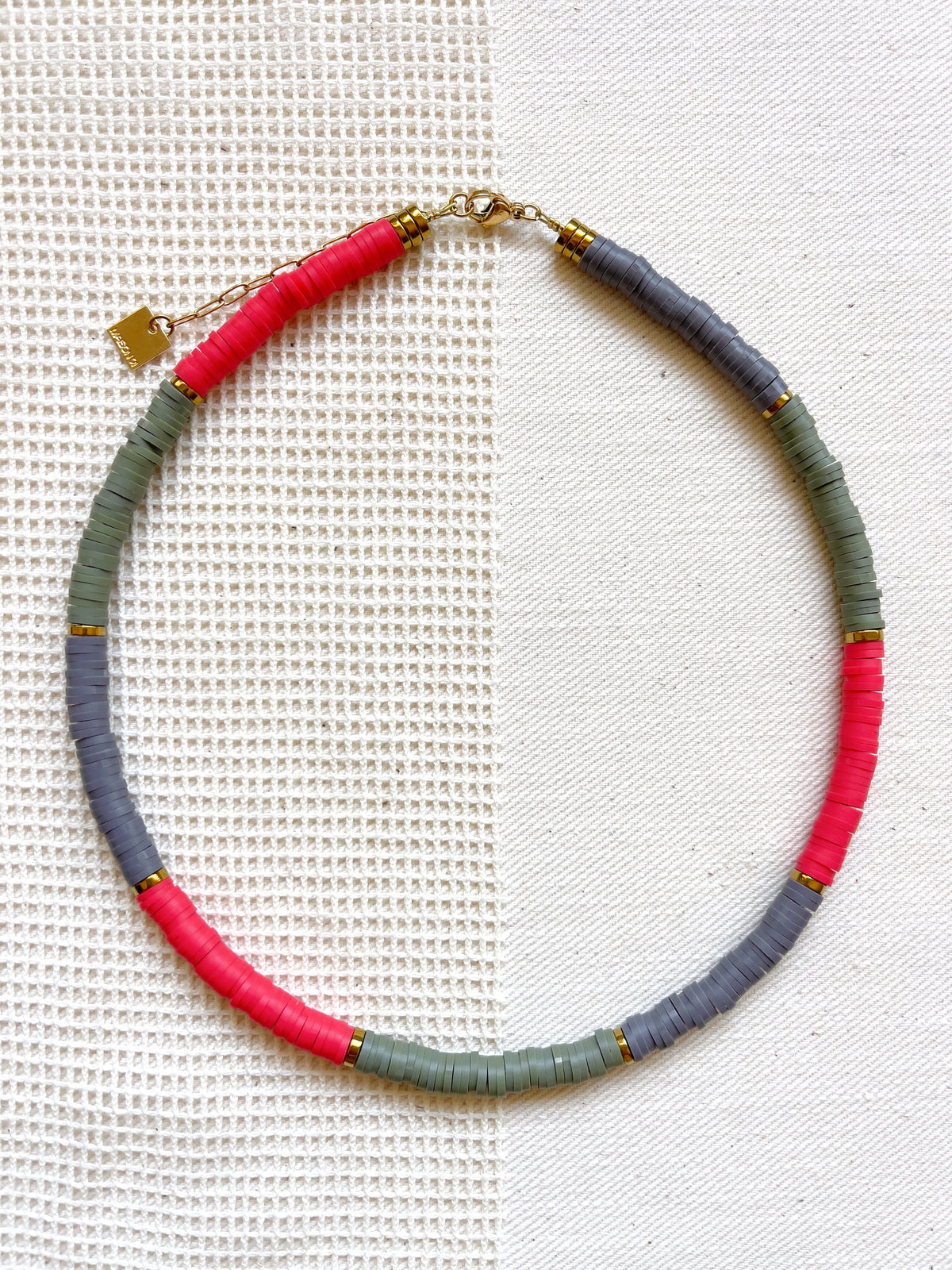 Collier ROMANE - gris/ kaki