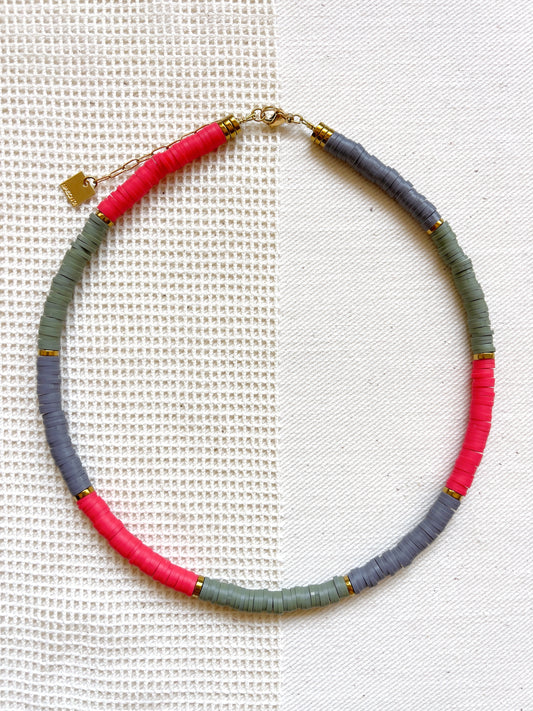 Collier ROMANE - gris/ kaki