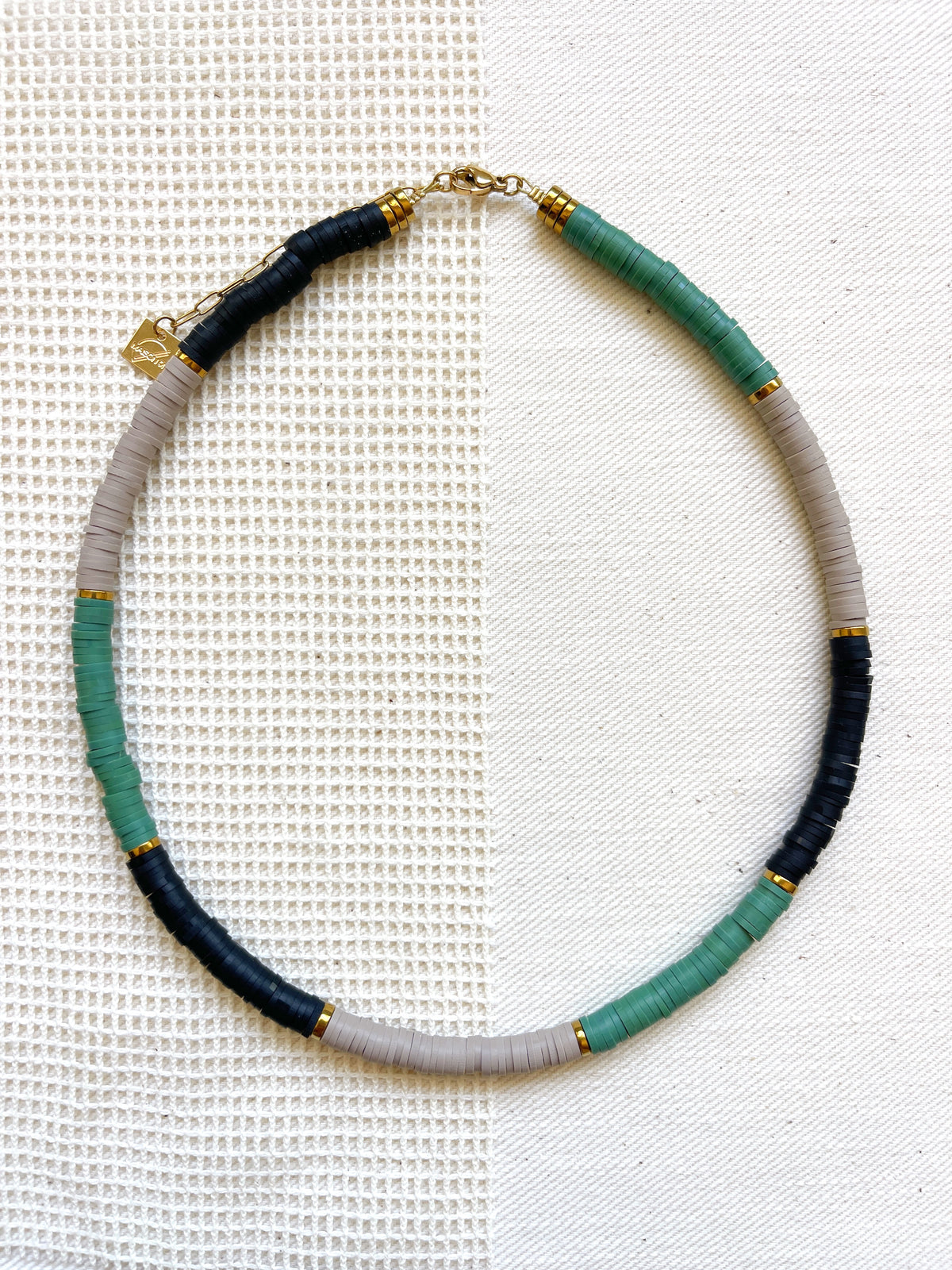 Collier ROMANE - green/ taupe