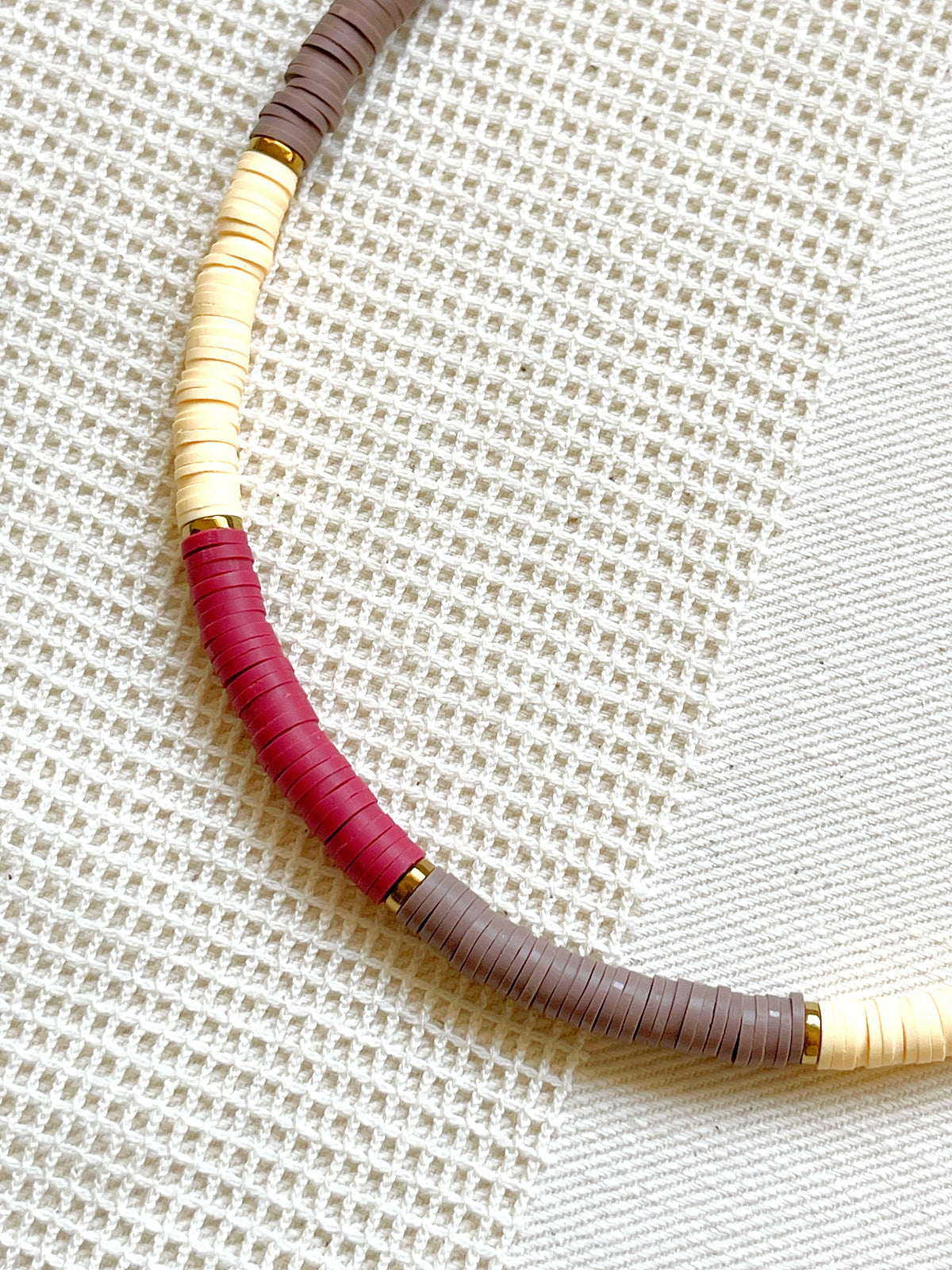 Collier ROMANE - bordo/ taupe