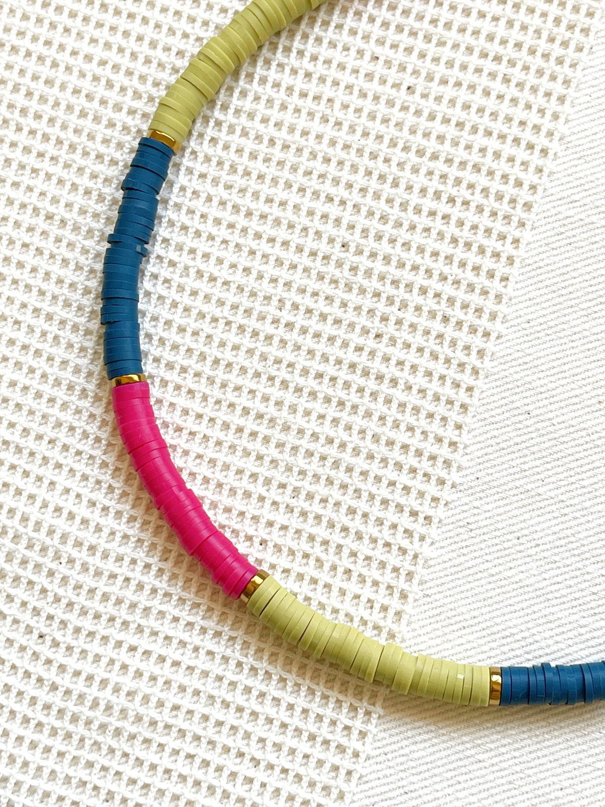 Collier ROMANE - cerise/ pistache
