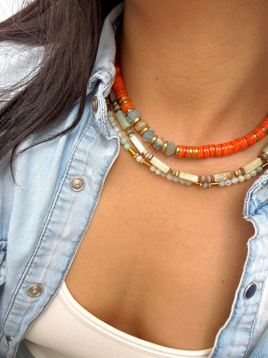 LOOK - THELMA Zeste, THEOPHILE Amazonite, URBA Amazonite