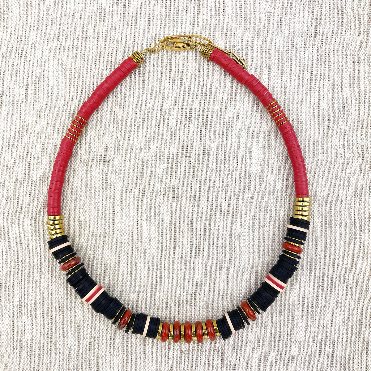 Collier MARCEL - carbone/ red