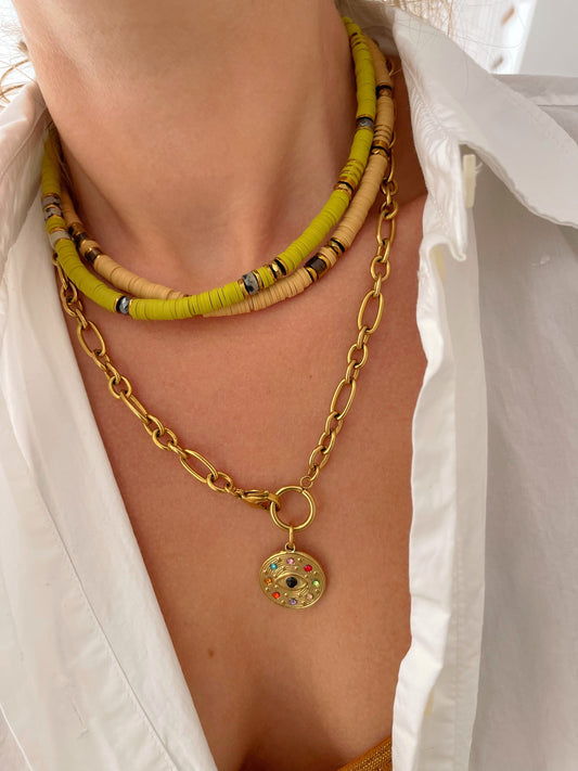 Collier OTIS - olive