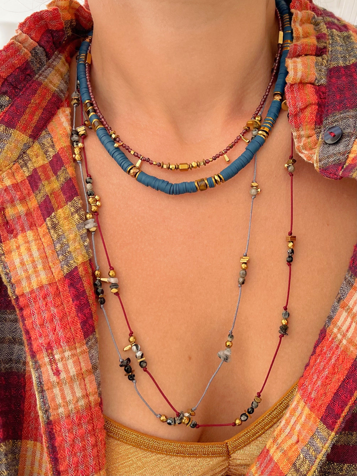 Collier OTIS - cobalt