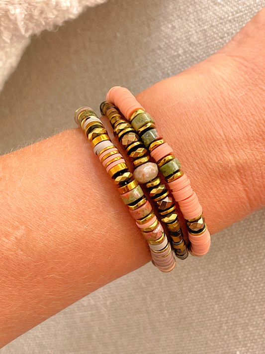 Bracelet LENA - rose thé
