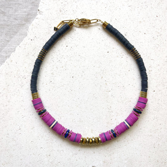 Collier MARCEL - black purple