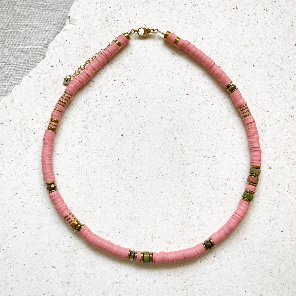 Collier OTIS - rose thé