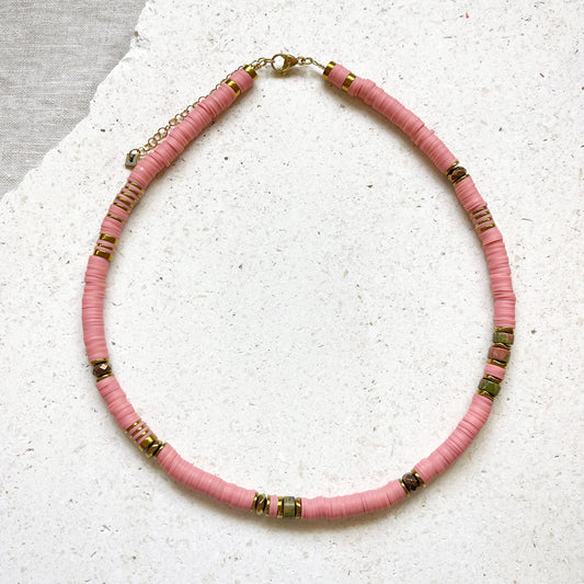 Collier OTIS - rose thé