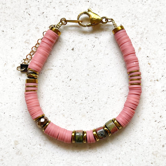 Bracelet LENA - rose thé