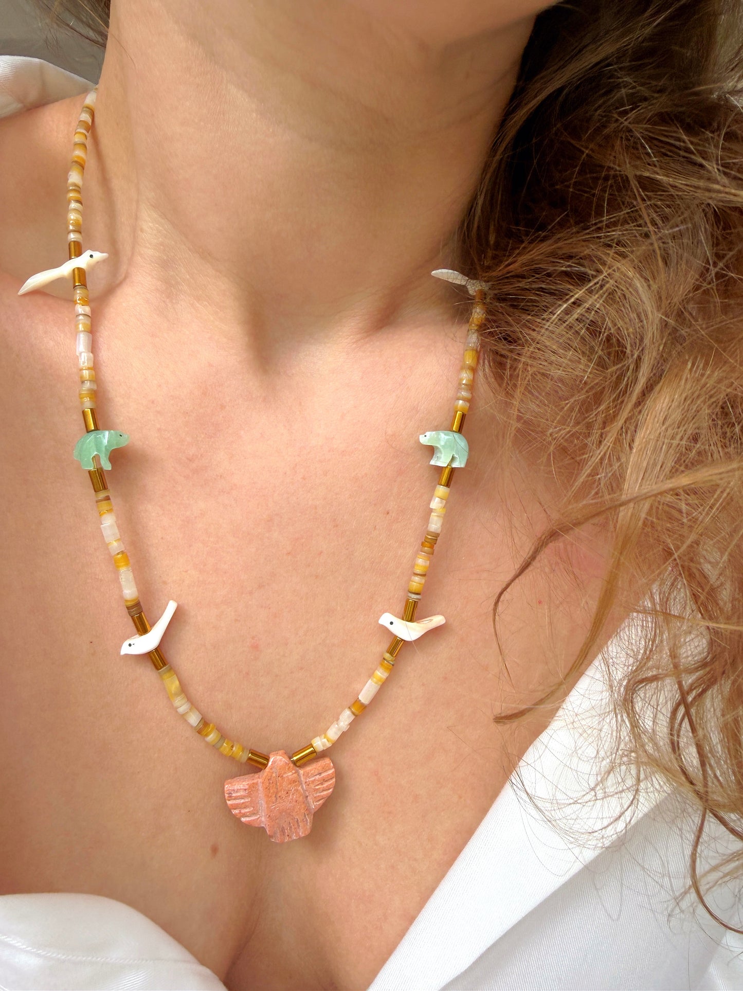 Collier UNIA - Bouton d'or